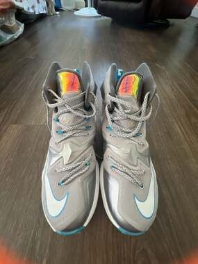 Nike LeBron 13 Basketball Shoes Grey Blue